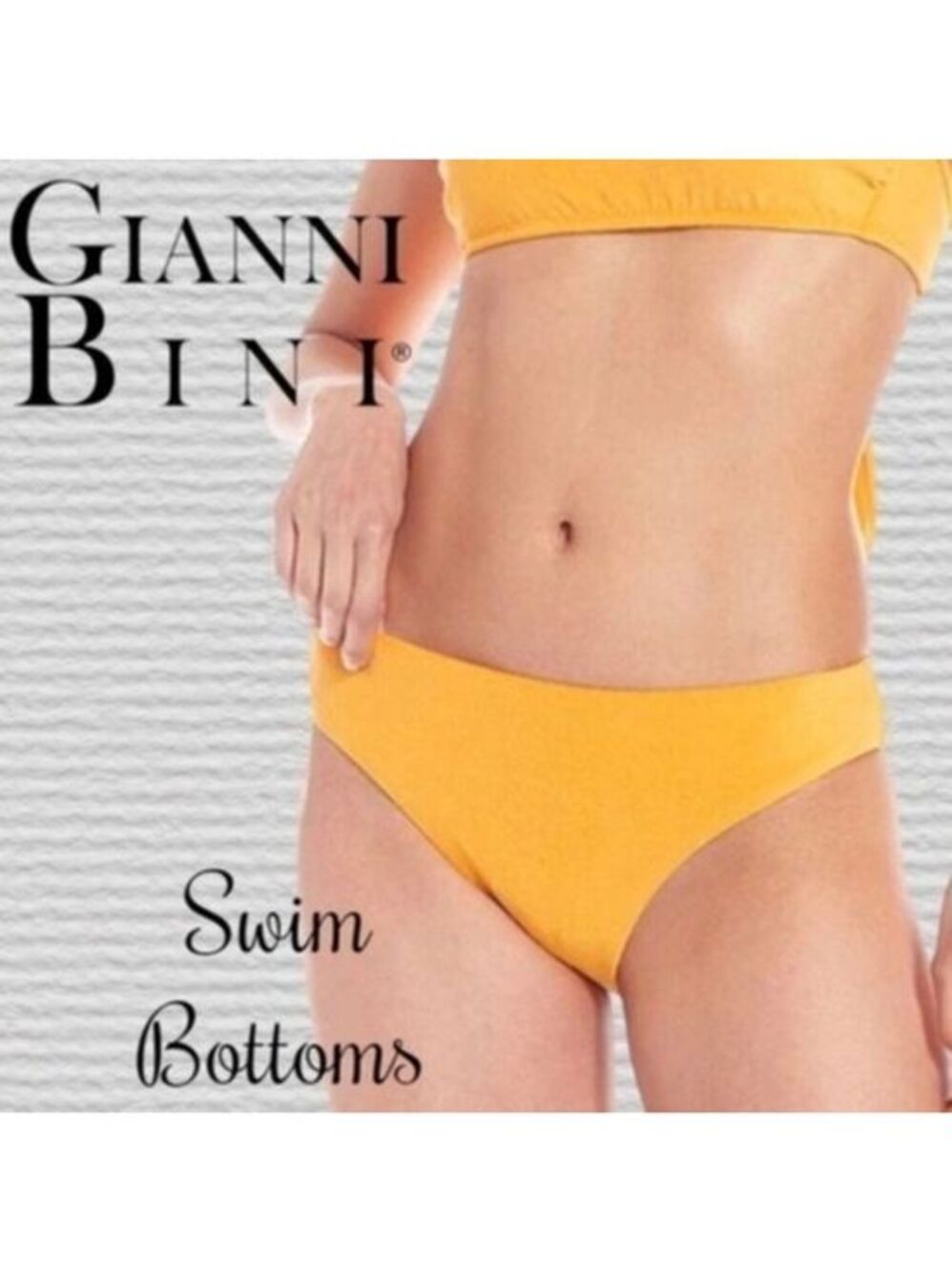 GIANNI BINI Terrycloth Solids Hipster Silhouette Bikini/Swim Bottoms-Md NWT